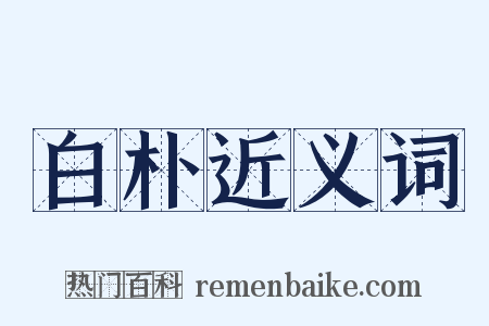 白朴近义词是什么意思的图片